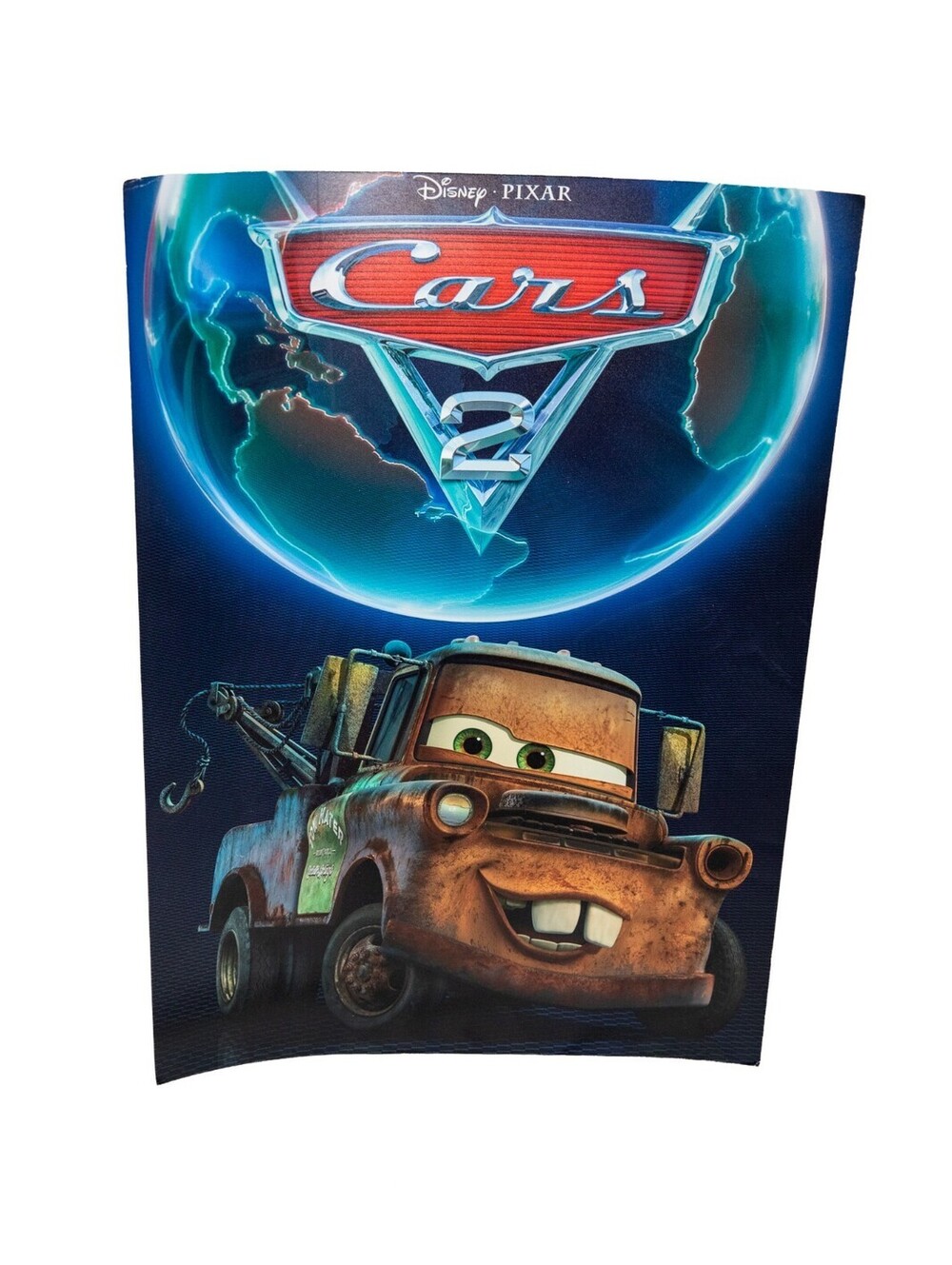 Best Buy Vintage Y2K Store Display Poster Disney's "Cars 2" - Cardstock 19 x 27"